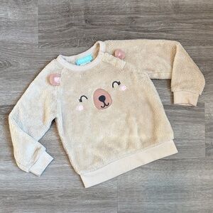 Pekkle baby girls teddy bear pullover sweater